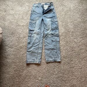 Denim Forum Light Blue Cargo Pants